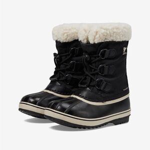Sorel Kids Black and Red Winter Boots